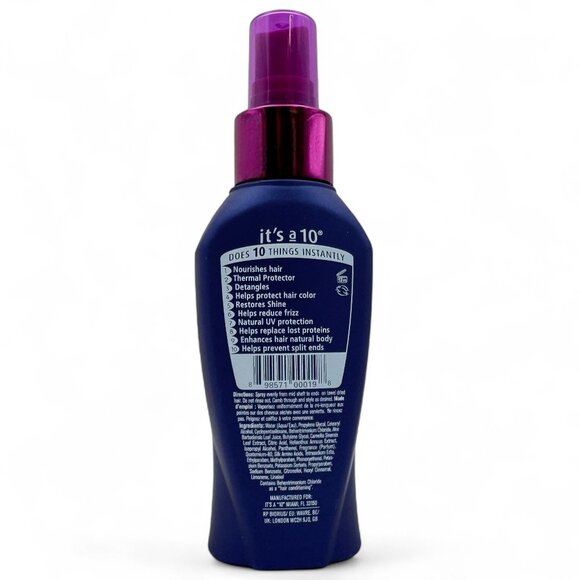 Lot of 4 Its A 10 Miracle Leave-in Product 4 oz Detangle Shine Thermal Protector - Picture 3 of 6